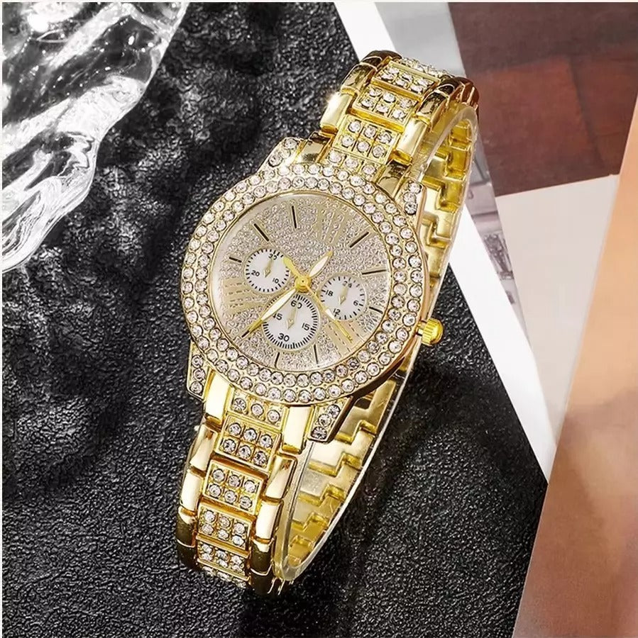 Full Diamond Bracelet Watch Suit Women's Quartz Watch - Bellarte Enchanté Full Diamond Bracelet Watch Suit Women's Quartz Watch